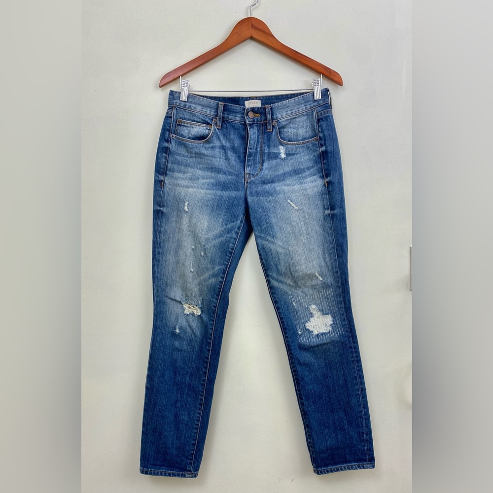 J. Crew Factory Distressed Slim Straight Jeans Size 25 Women's